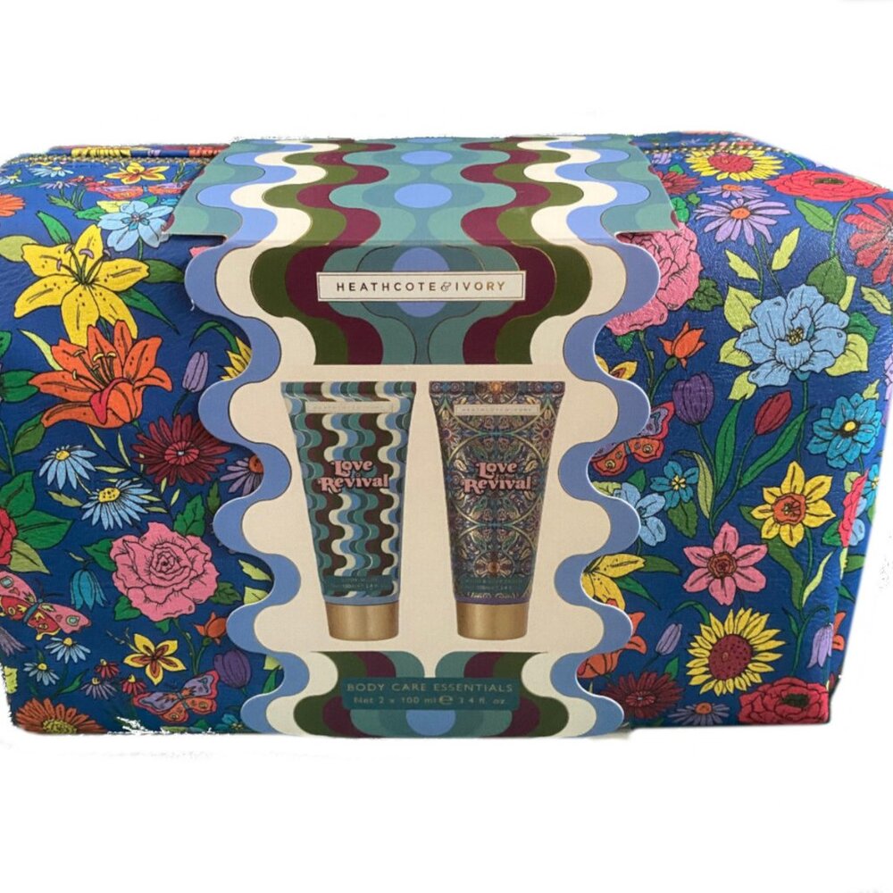 Heathcote & Ivory Love Revival Bodycare Duo Flower Power Bag Wash & Hand Cream